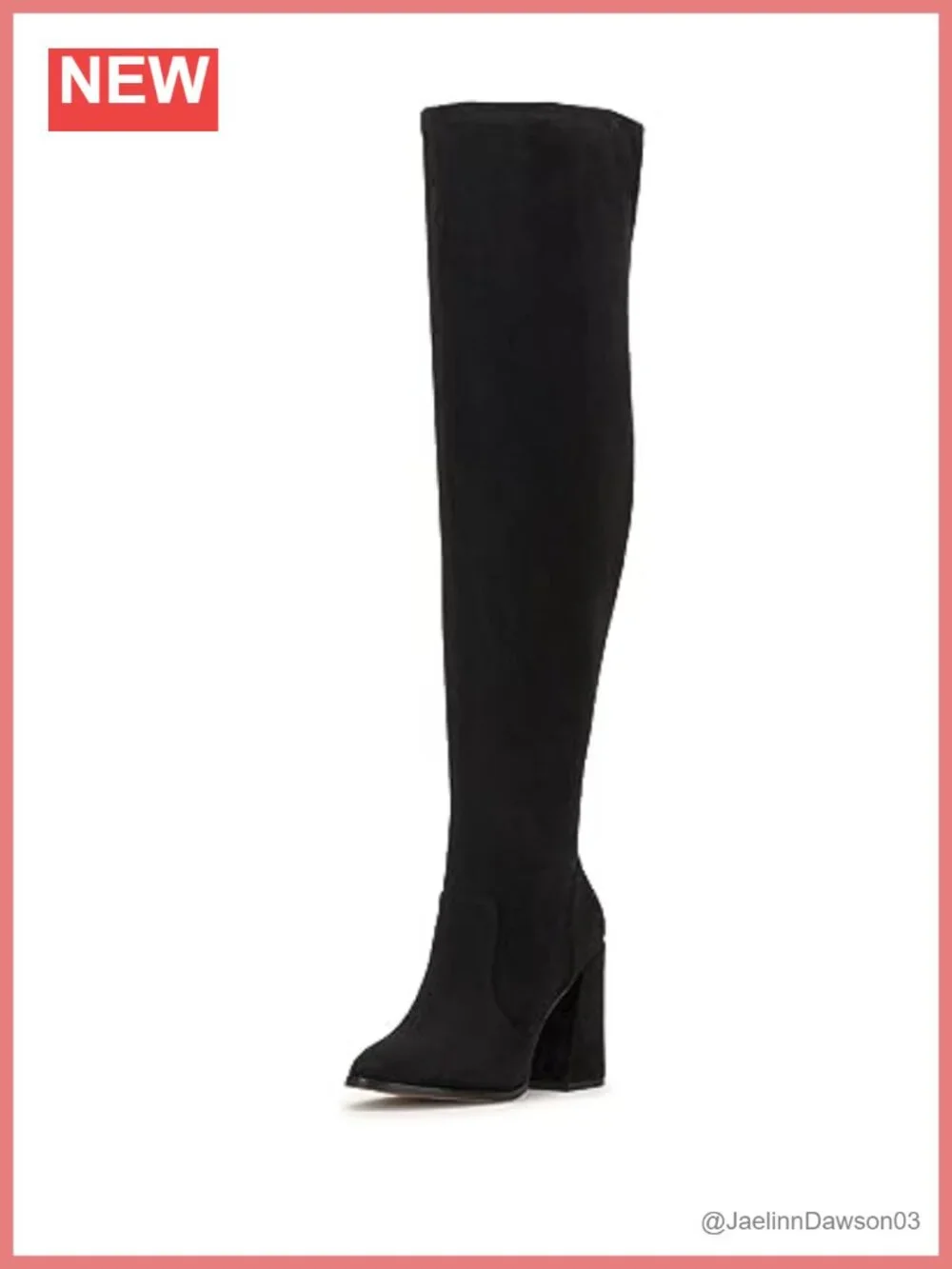 Faux Suede Wide Calf Over-the-Knee Equestrian Boots Block Heel Zip